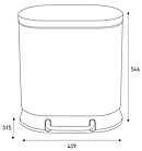 Відро для сміття з плавним закриванням овальне Mixxus Premium Strong-TC0120 SS Color 20 л колір неіржавкій, фото 10