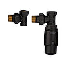 Комплект для під'єднання радіатора Koer SET-24.Black — 1/2" кутовий з термоголовкою (KR5283), фото 4