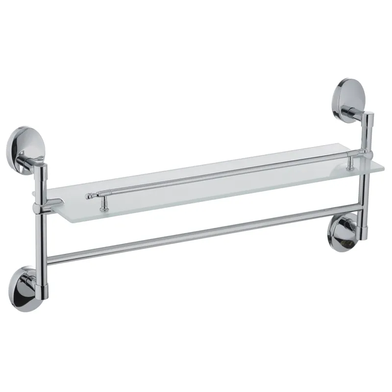 Полиця у ванну з тримачем для рушників Zerix LR3307-4 (LL1438), фото 1