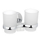 Тримач для щіток з 2 склянками настінний Zerix LR3308 (LL1439), фото 2