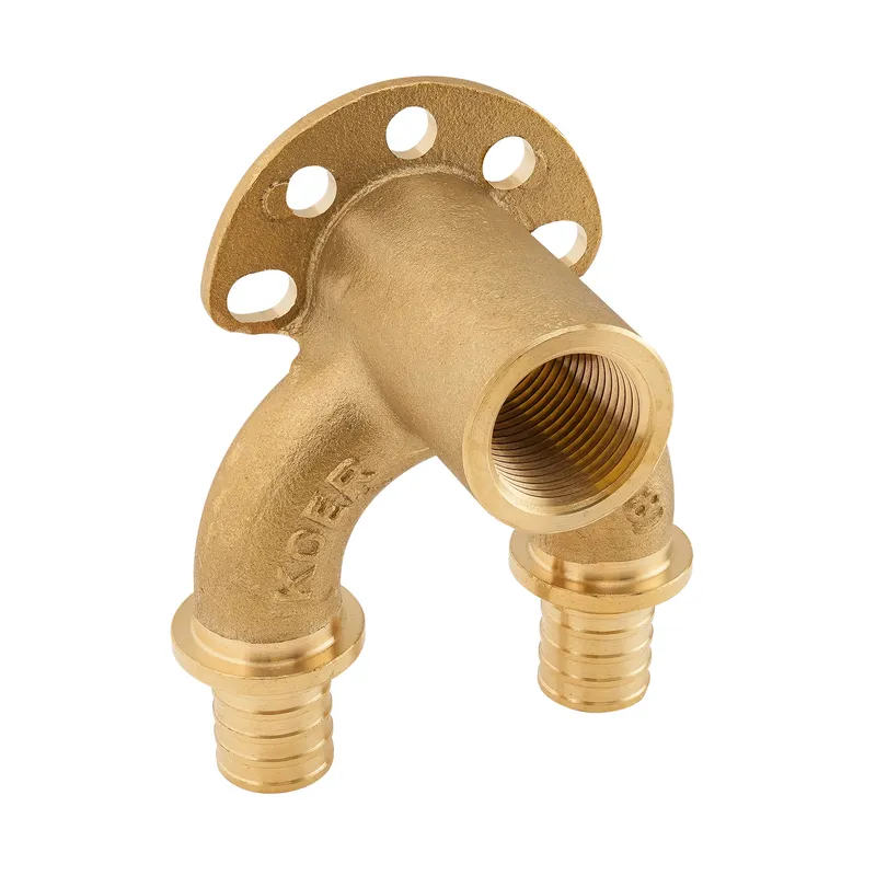 Кутик настінний. зі наскрізним проходом і ВР Koer KA.LW16-06F-16- 16(2.2 mm) x 1/2"F x 16(2.2mm) (KR4882), фото 1