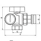 Кран з американкою "антипротечка" з термометром Koer KR.1033-Gi — 1" (KR2894), фото 3