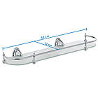 Скляна полиця у ванну з обмежувачем Zerix LR1507 (LL1406), фото 2