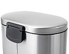 Відро для сміття з плавним закриванням овальне Mixxus Premium Strong-TC0105 SS Color 5 л колір неіржавкий, фото 4