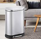 Відро для сміття з плавним закриванням овальне Mixxus Premium Strong-TC0105 SS Color 5 л колір неіржавкий, фото 8