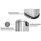 Відро для сміття з плавним закриванням овальне Mixxus Premium Strong-TC0105 SS Color 5 л колір неіржавкий, фото 9