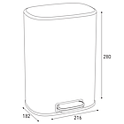 Відро для сміття з плавним закриванням овальне Mixxus Premium Diverse-TC0105 SS Color 5 л колір неіржавкій, фото 5