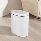 Відро для сміття сенсорне овальне Mixxus Flat-TC0109 White 9 л колір білий (MI7074), фото 2