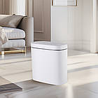 Відро для сміття сенсорне овальне Mixxus Flat-TC0109 White 9 л колір білий (MI7074), фото 3