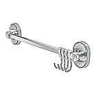 Вішалка для рушників у ванну з 4 рухомими гачками Zerix AFB-0115-4 (ZX5052), фото 3