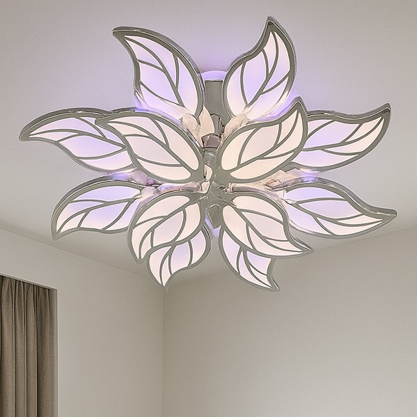 Світлодіодна LED люстра 180W з пультом 25-30 м² на велику кімнату (8028/8+4 HR), фото 1