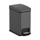 Відро для сміття з плавним закриванням прямокутне Koer TC-010108-07 8 л колір графіт (KR5591), фото 7