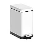Відро для сміття з плавним закриванням прямокутне Koer TC-010206-08 6 л колір білий (KR5595), фото 5