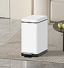 Відро для сміття з плавним закриванням прямокутне Koer TC-010206-08 6 л колір білий (KR5595), фото 9
