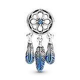 Срібна намистина Pandora «Блакитний ловець снів» 799341C01, фото 2