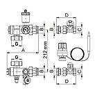 Змішувальна група термостатична Roho R70-100075 — 1"х3/4" (без насоса) (RO0149), фото 3