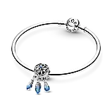 Срібна намистина Pandora «Блакитний ловець снів» 799341C01, фото 5