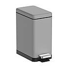 Відро для сміття з плавним закриванням прямокутне Koer TC-010210-07 10 л колір сірий (KR5599), фото 2