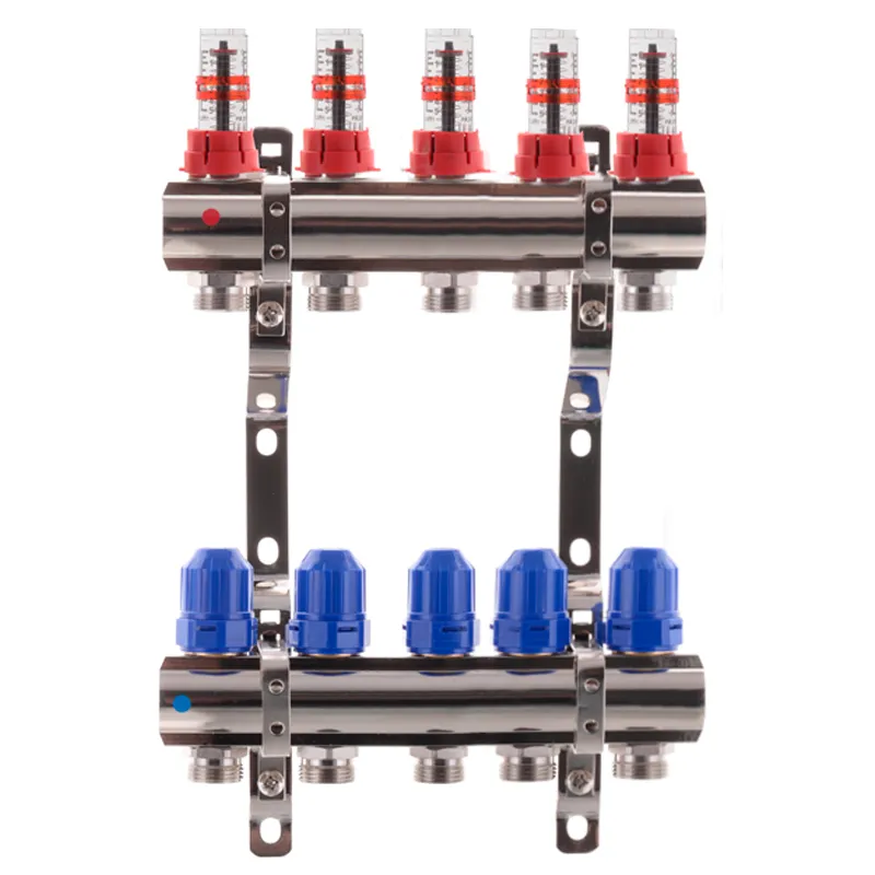 Колекторний блок із витратомірами Koer KR.1110-05 1"x5 ways (KR2642), фото 1