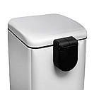 Відро для сміття з плавним закриванням квадратне Mixxus Style-TC0106 SS Color 6 л колір неіржавка (MI70, фото 5