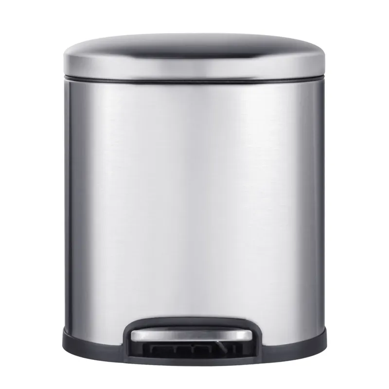 Відро для сміття з плавним закриванням овальне Mixxus Premium Topper-TC0205 SS Color 5 л колір неіржавк, фото 1