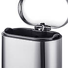 Відро для сміття з плавним закриванням овальне Mixxus Premium Topper-TC0205 SS Color 5 л колір неіржавк, фото 2