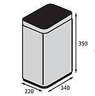 Відро для сміття сенсорне прямокутне Koer TC-020312-02 12 л колір неіржавка сталь (KR5586), фото 4