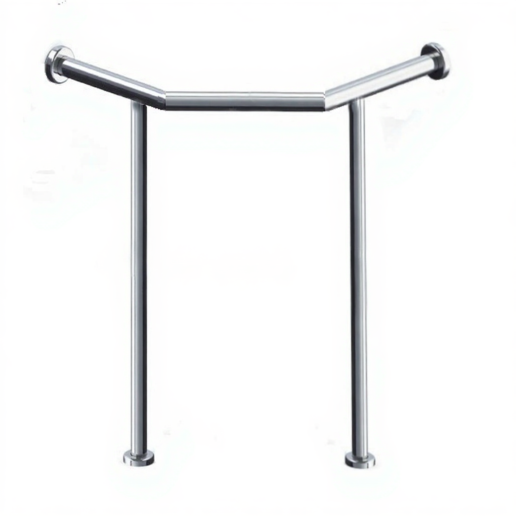 Поручень інвалідний кутовий для мийки «стіна-підлога» 32 мм – 600×600×800 мм (789-57), фото 1