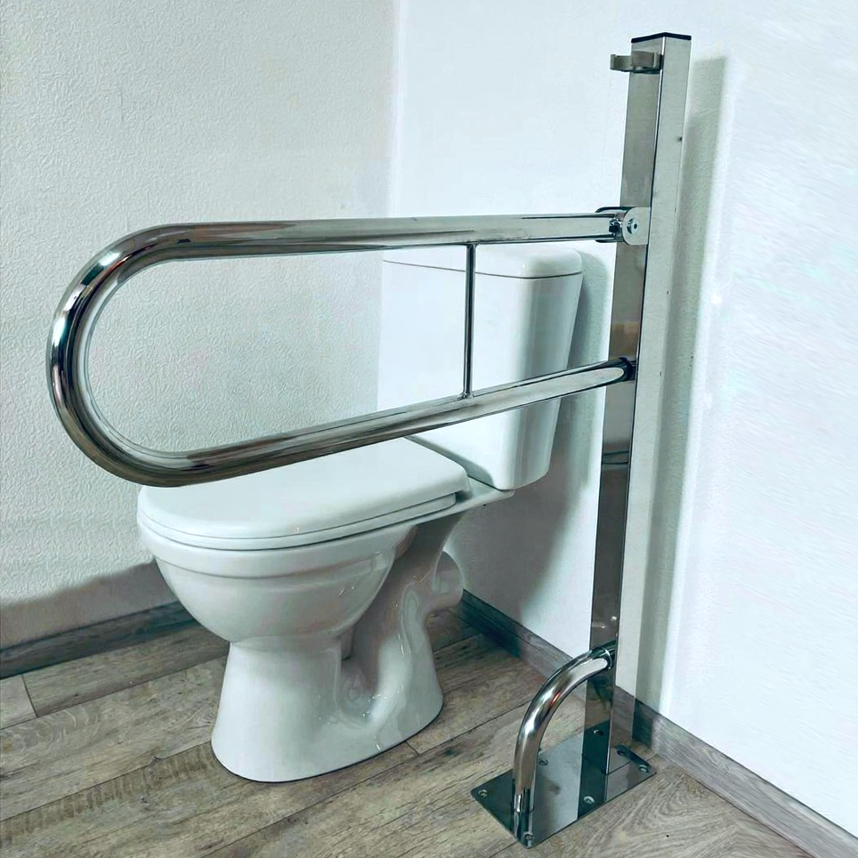 Поручень напольний відкидний для людей з інвалідністю 32мм - 1000x700мм (789-52), фото 1