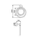Тримач для рушників Haiba HB1704-1 "кільце" подвійний (HB0715), фото 2