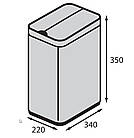 Відро для сміття сенсорне прямокутне Koer TC-020112-02 12 л колір неіржавка сталь (KR5582), фото 3