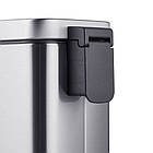 Відро для сміття з плавним закриванням прямокутне Mixxus Premium Quadro-TC0105 SS Color 5 л колір неірж, фото 4