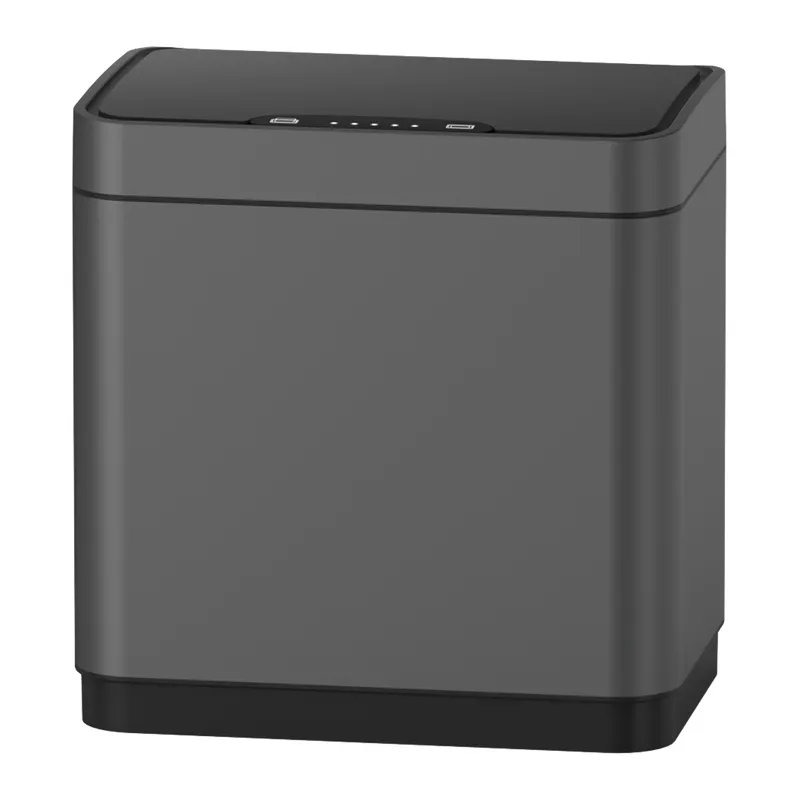 Відро для сміття сенсорне прямокутне Koer TC-020312-07 12 л колір графіт (KR5587), фото 1