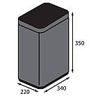 Відро для сміття сенсорне прямокутне Koer TC-020312-07 12 л колір графіт (KR5587), фото 9