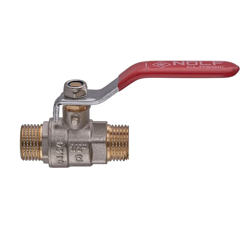 Кран кульовий Nolf classic NFC.631-06-1/2" MM ШШР, ручка "важір" червона (NF3137), фото 1