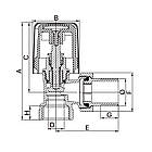 Вентиль радіаторний Europroduct EP.0512 — 1/2x1/2 (EP6032), фото 3