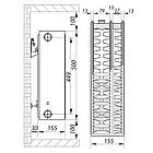 Сталевий радіатор 33х500х700.S Koer (бок. під'єднання) (RAD119), фото 3