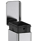 Відро для сміття з плавним закриванням прямокутне Koer TC-010206-02 6 л колір неіржавка сталь (KR5594), фото 9