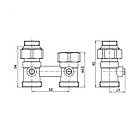 Вузол нижнього під'єднання радіатора прямий 3/4"x1/2" Koer KR.1133 (комплект) (KR3114), фото 2