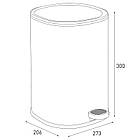 Відро для сміття з плавним закриванням овальне Zerix Prime-TC0105 White 5 л колір білий (ZX5901), фото 2