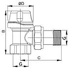 Кран термостатичний кутовий Koer KR.921 — 1" (KR2915), фото 3