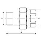 Згін американка 1" прямий Koer KR.341 (KR0133), фото 3