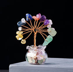 Дерево щастя в баночці Мікс каміння