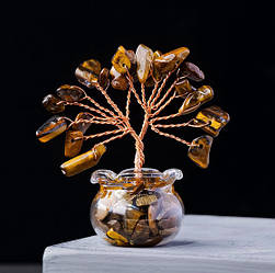 Дерево щастя в баночці Тигрове око