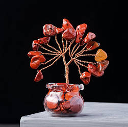 Дерево щастя в баночці Червона яшма