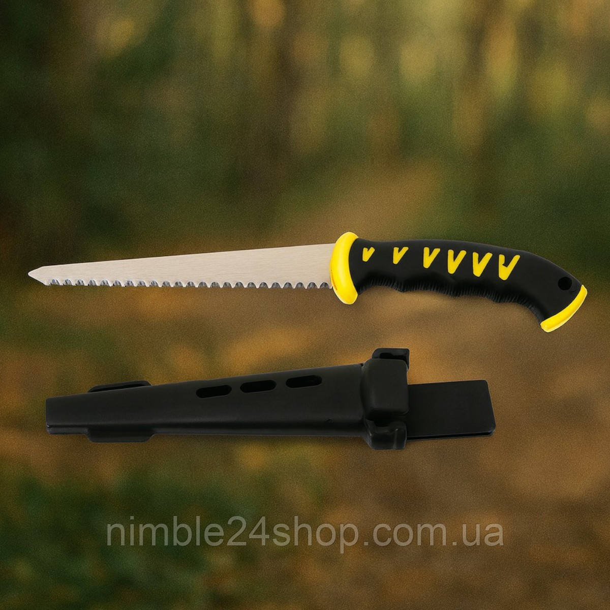 Пила садова складана SHI LI SI 40.5 см з полотном 20 см із високовуглецевої сталі та пластиковою ручкою