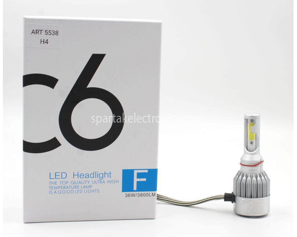 Комплект LED ламп C6 H4 (100) в упак. шт.