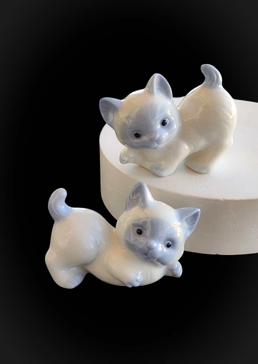 Фарфор "Сіамські котики". Фарфорова статуетка. Фігурка фарфорова кіт., фото 1