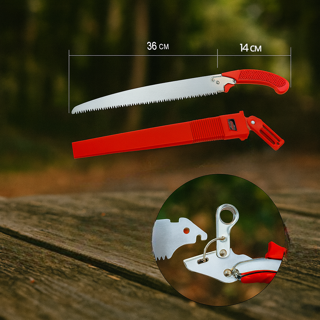 Пила садова SHUNKUN 350 мм зі знімним лезом, чохлом для зберігання та ергономічною ручкою, фото 1