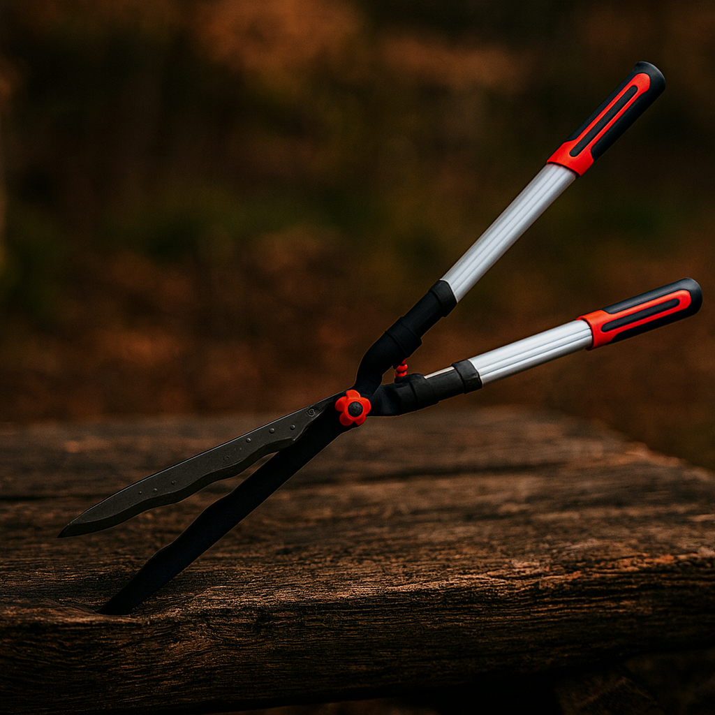 Ножиці садові для стрижки чагарника 820 мм з хвилястими лезами та ергономічними ручками, фото 1